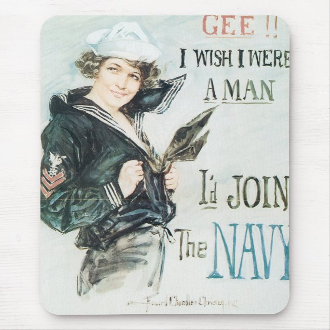 Gee!! I Wish I were a Man Mouse Mat (Front)