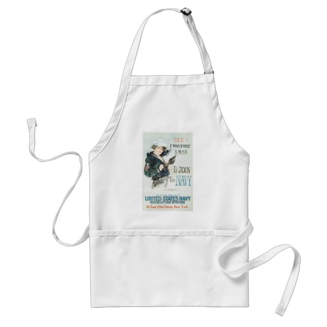 Gee!! I Wish I were a Man Standard Apron (Front)