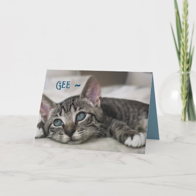 GEE KITTY FRIENDSHIP CARD (Front)