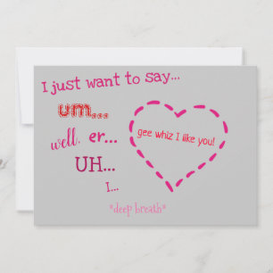 Gee Whiz I like you Valentine Holiday Card