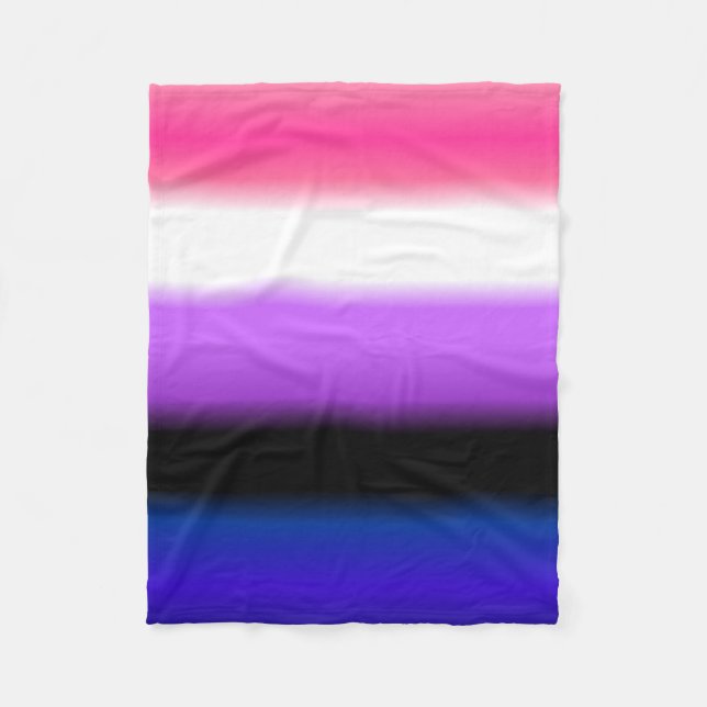 Geebot's Genderfluid Colours Gradient Pride Flag Fleece Blanket (Front)