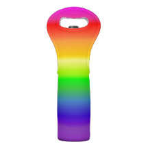 Geebot's gradient rainbow wine tote