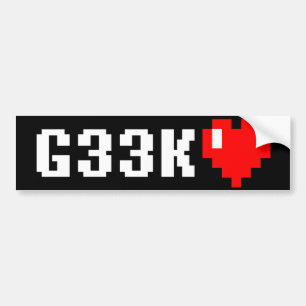 Geek <3 bumper sticker