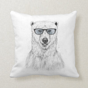 Geek bear (blue) cushion