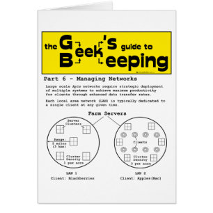 Geek Beekeeping (Networks) - Greeting cards