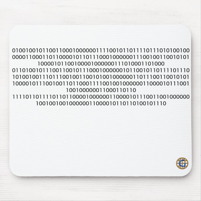Geek Binary Code "If you can read this..." Mouse Mat (Front)