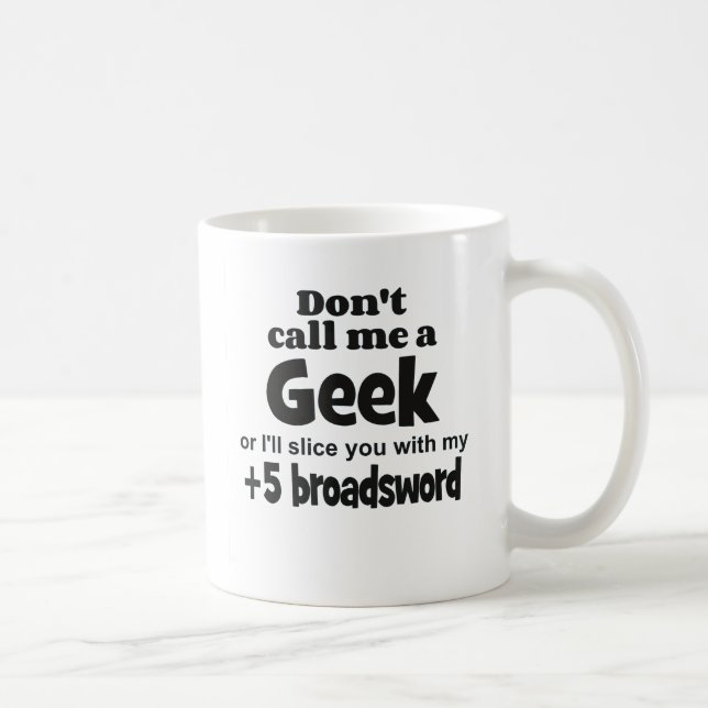 Geek broadsword coffee mug (Right)