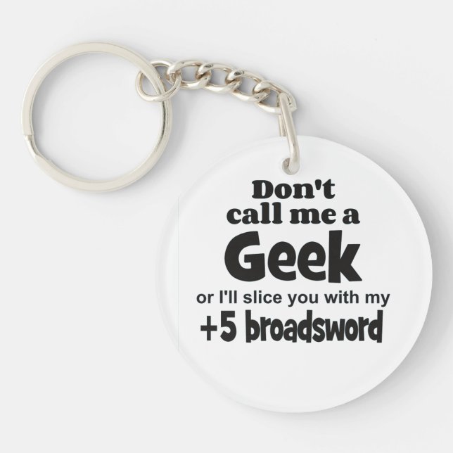 Geek broadsword key ring (Front)