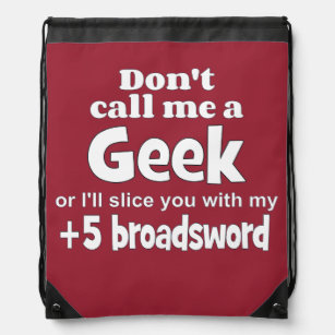 Geek broadsword wf drawstring bag