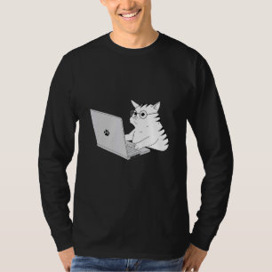 Geek Cat Working From Home T-Shirt