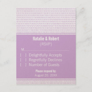 Geek Chic Binary Code Response Card, Purple