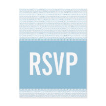 Geek Chic Binary Code RSVP Postcard, Blue