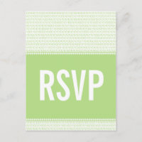 Geek Chic Binary Code RSVP Postcard, Green