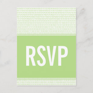 Geek Chic Binary Code RSVP Postcard, Green Invitation Postcard