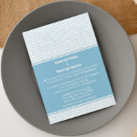 Geek Chic Binary Code Wedding Invitation, Blue