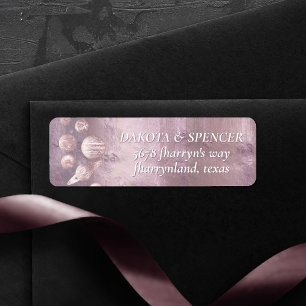 Geek Chic   Dusty Mauve Pink Planet Return Address