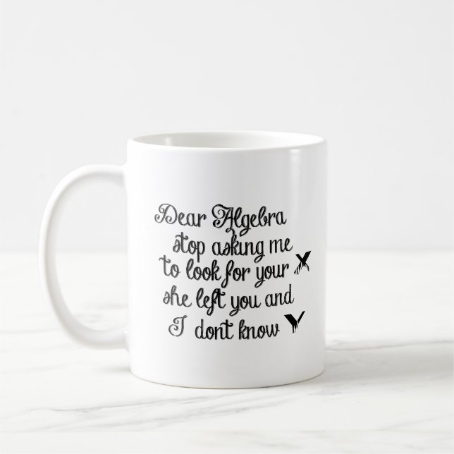 Geek Chic: Funny Math Algebra Wiz Cool Design Coffee Mug (Left)