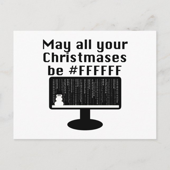 Geek Christmas Postcard (Front)