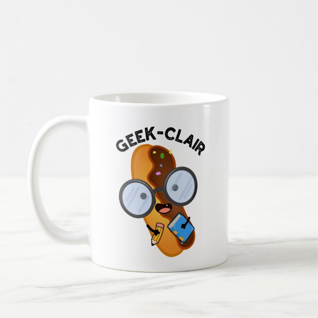 Geek-clair Funny Eclair Pun  Coffee Mug (Left)
