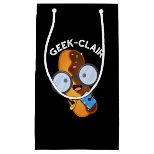Geek-clair Funny Eclair Pun Dark BG Small Gift Bag