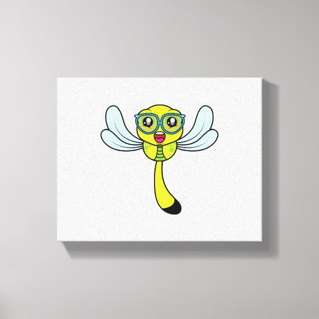 Geek Dragonfly Canvas Print (Front)