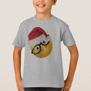 geek emoji santa funny christmas t-shirt design
