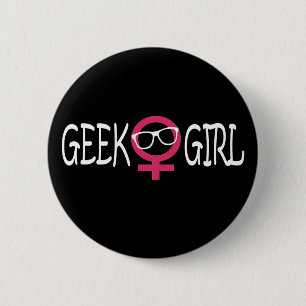 Geek Girl 6 Cm Round Badge