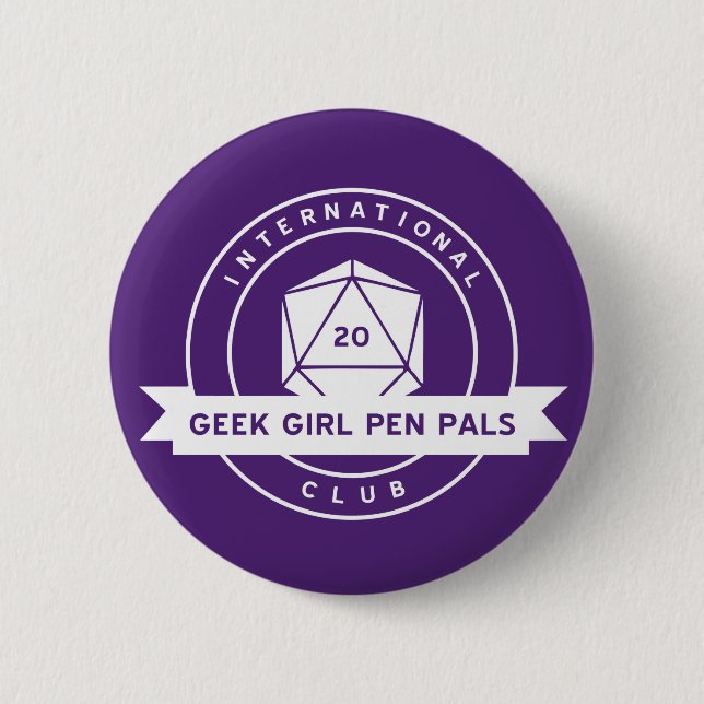 Geek Girl Pen Pals Pin (Front)