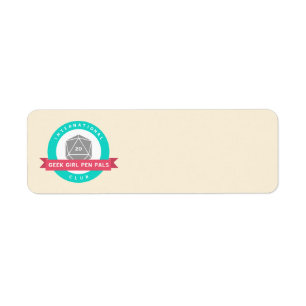 Geek Girl Pen Pals return address labels