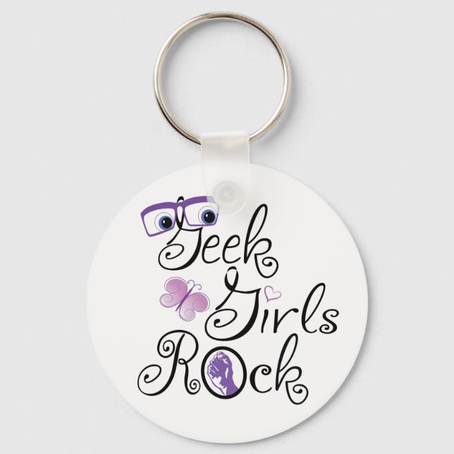 Geek Girls Rock Key Ring (Front)
