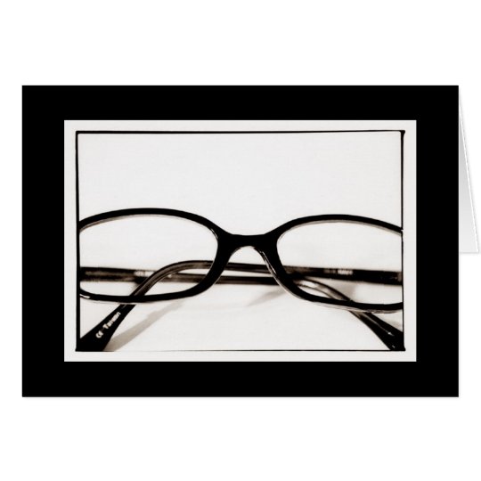 Geek Glasses Blank Card
