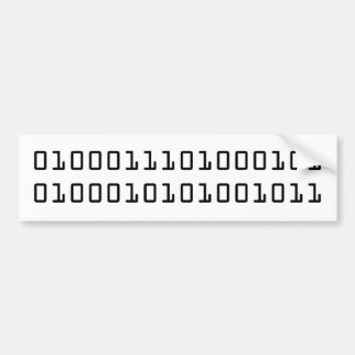 "GEEK" in binary code Bumper Sticker