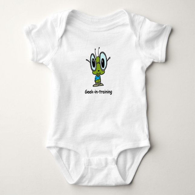 Geek-in-training baby   bodysuit (Front)