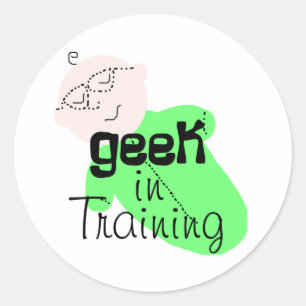 Geek in Training Classic Round Sticker