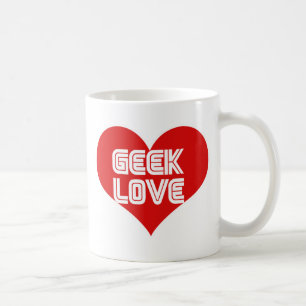 Geek Love Valentines Day Heart Coffee Mug