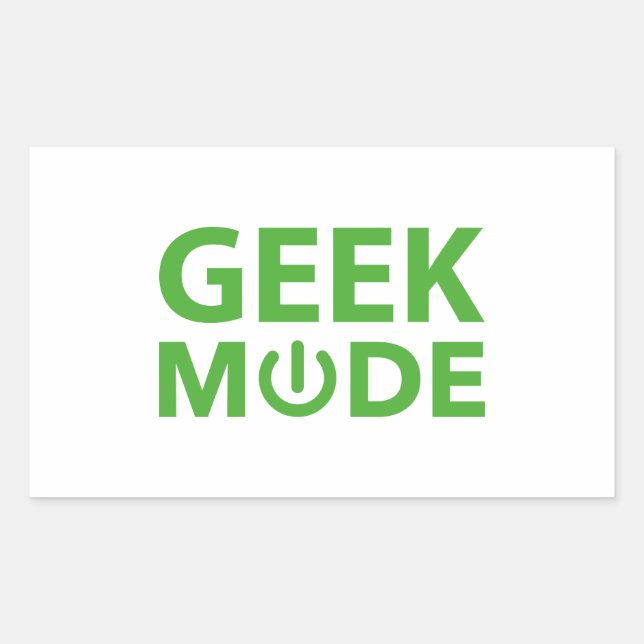 Geek Mode Rectangular Sticker (Front)