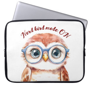 Geek Nerd Bird Laptop Sleeve