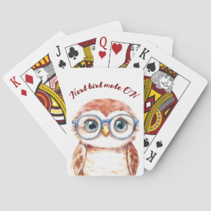 Geek Nerd Bird  Playing Cards
