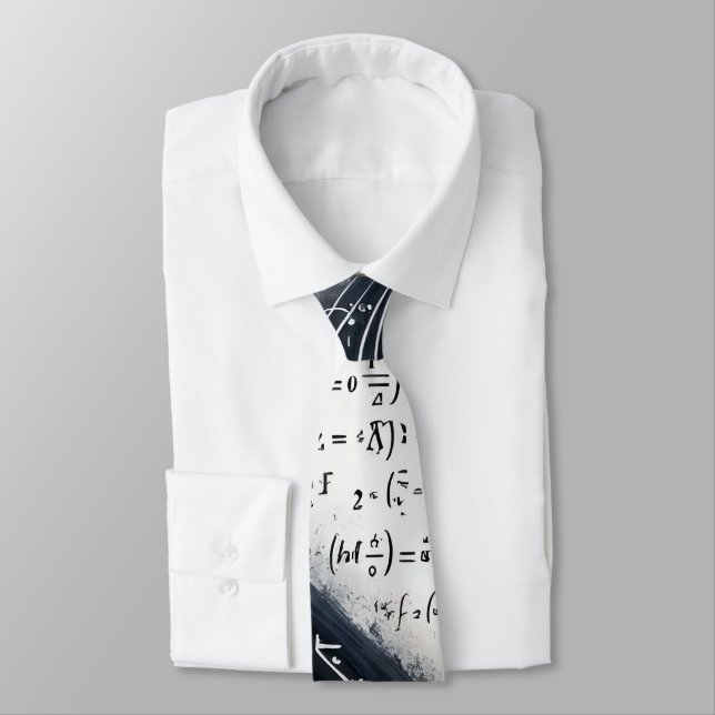Geek Nerd Math Equations Math Teacher Tie (Tied)