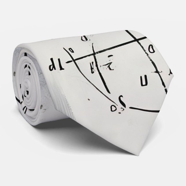 Geek Nerd Math Equations Math Teacher Tie (Rolled)