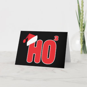 Geek Nerdy Christmas Ho x3 Humour Holiday Card