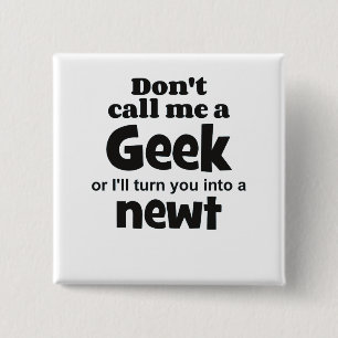 Geek newt bf 15 cm square badge
