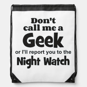 Geek Night Watch bf Drawstring Bag