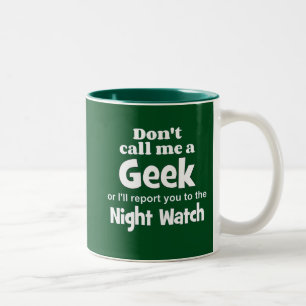 Geek Night Watch wf Two-Tone Coffee Mug