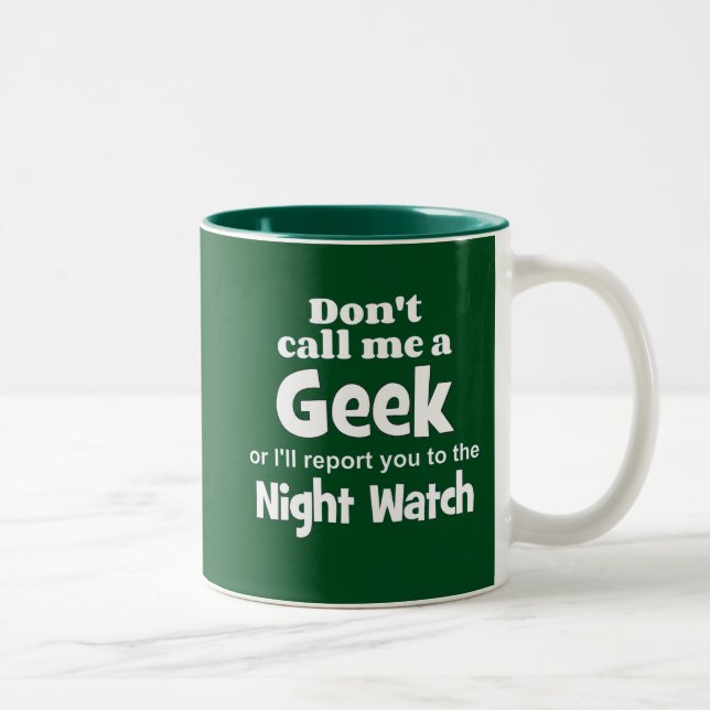 Geek Night Watch wf Two-Tone Coffee Mug (Right)