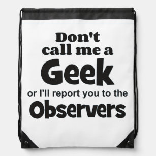 Geek Observers bf Drawstring Bag