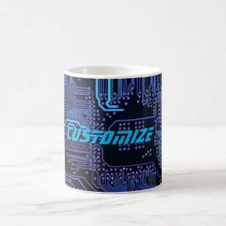 Geek Out Custom PCB Blue Electronic Circuit Board Coffee Mug