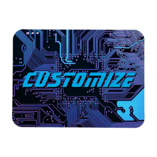 Geek Out Custom PCB Blue Electronic Circuit Board Magnet
