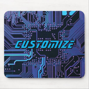 Geek Out Custom PCB Blue Electronic Circuit Board Mouse Mat