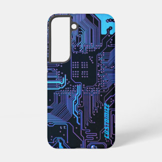 Geek Out Custom PCB Blue Electronic Circuit Board Samsung Galaxy Case